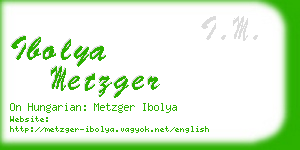 ibolya metzger business card